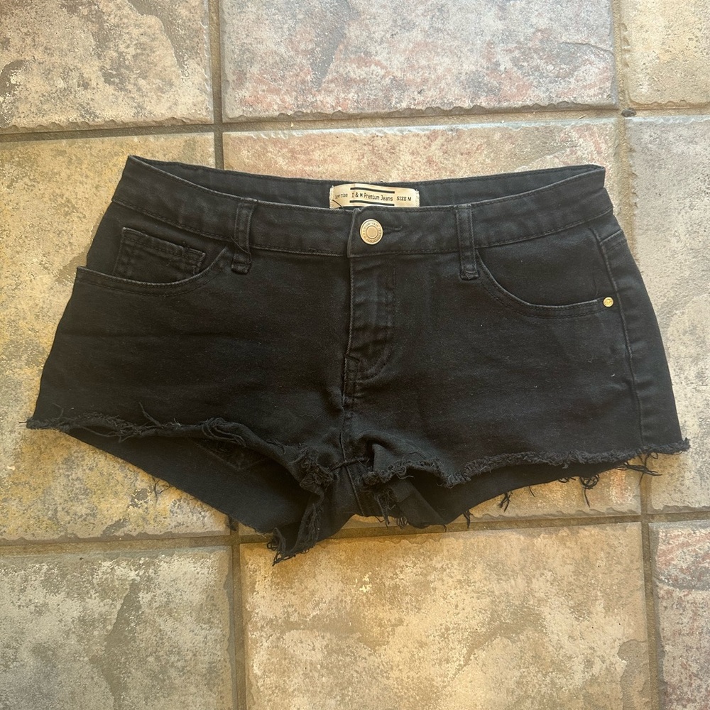 Black Jean Shorts